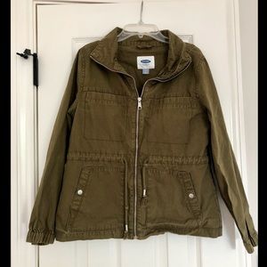 Army green utility jacket